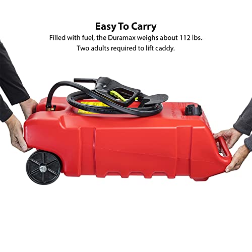14 Gallon Portable Gas Fuel Tank Container Caddy with Siphon Pump and 10 Foot Hose I53177