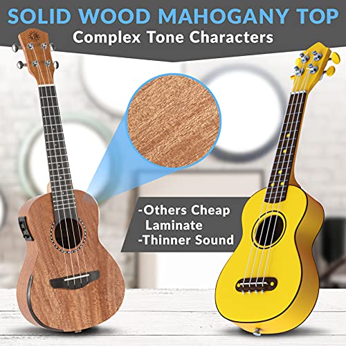 23" Acoustic Electric Tenor Ukulele with Gig Bag and Picks Z57904