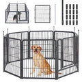 mestyl Dog Playpen, 32" Height 16 Panels Outdoor Pet Play Pen, Big Dog Exercise Play Pen for Large/Medium/Small Dogs, Foldable Puppy Pen for Indoor, Camping, RV, Anti-Rust Paint Finish, Quick Install