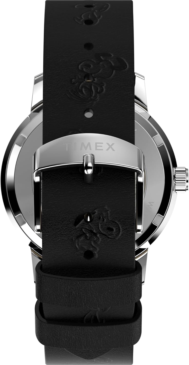 Men's Automatic 40mm Watch with Black Strap and Silver-Tone Dial K4024
