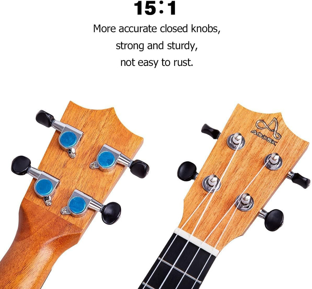 23 Inch Mahogany Concert Ukulele Starter Kit with Stand H893