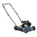 SENIX Gas Lawn Mower, 21-Inch, 140 cc 4-Cycle Briggs & Stratton Engine, 2-in-1 Push Lawnmower, 6-Position Height Adjustment with 11-Inch Rear Wheels, LSPG-M6, Blue