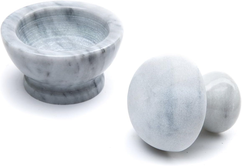 Marble Mortar and Pestle, White H470203