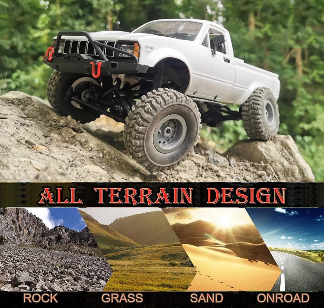 RC Rock Crawler 4x4 1/16 Scale Off Road Remote Control Pickup Truck Y338