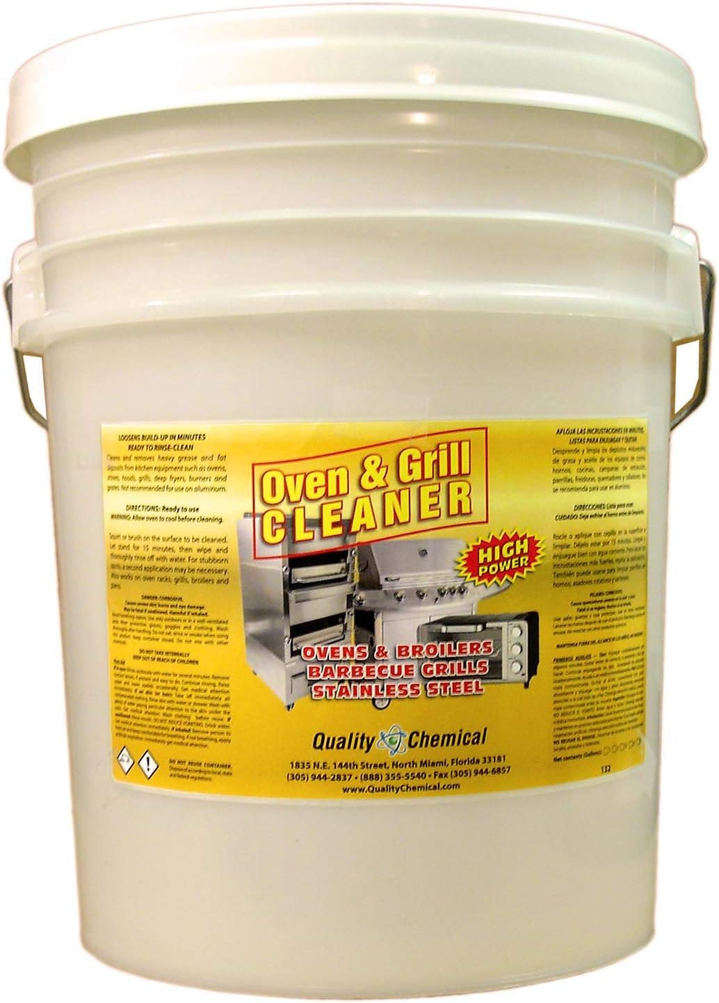 Quality Chemical Oven Cleaner & Grill Cleaner - Heavy-Duty/Fast Acting & Easy to Use/Degreaser/Heavy Duty Oven Cleaner/Best Oven Cleaner/Made in USA - 5 Gallon Pail