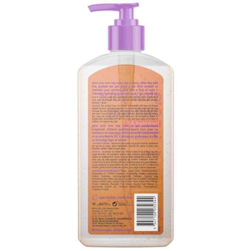 Clear Self Tan Gel for Face and Body, Gradual Sunless Tanner, Vegan, 8 Fl Oz F223