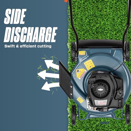 Gas Lawn Mower, 21-Inch, 140 cc, 2-in-1 Push Lawnmower K81082