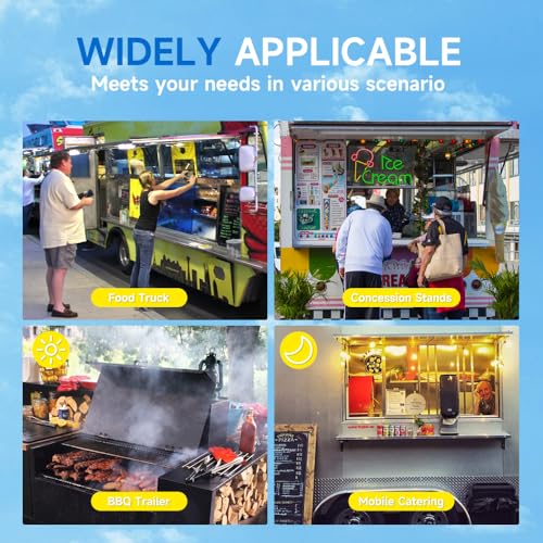 Food Truck Service Window 36" x 36" Aluminum Alloy with Awning Door E16999