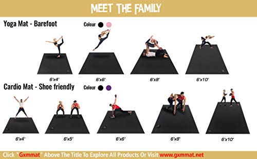 Extra Large Yoga Mat 12x6x7mm, Non-Slip Thick Workout Mat for Home Gym Flooring I124