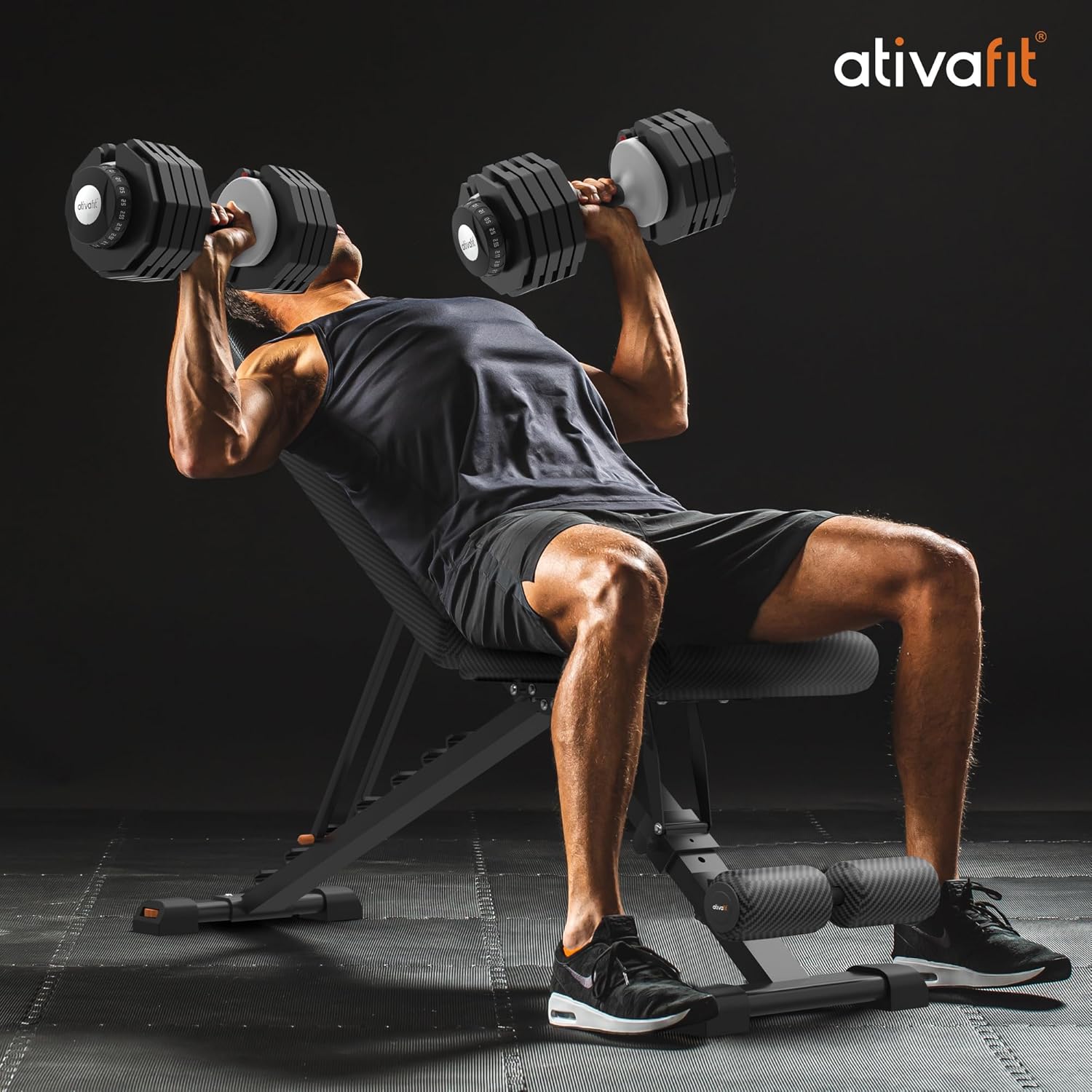 Folding Weight Bench for Full Body Workout, Incline & Decline Home Gym Y1881