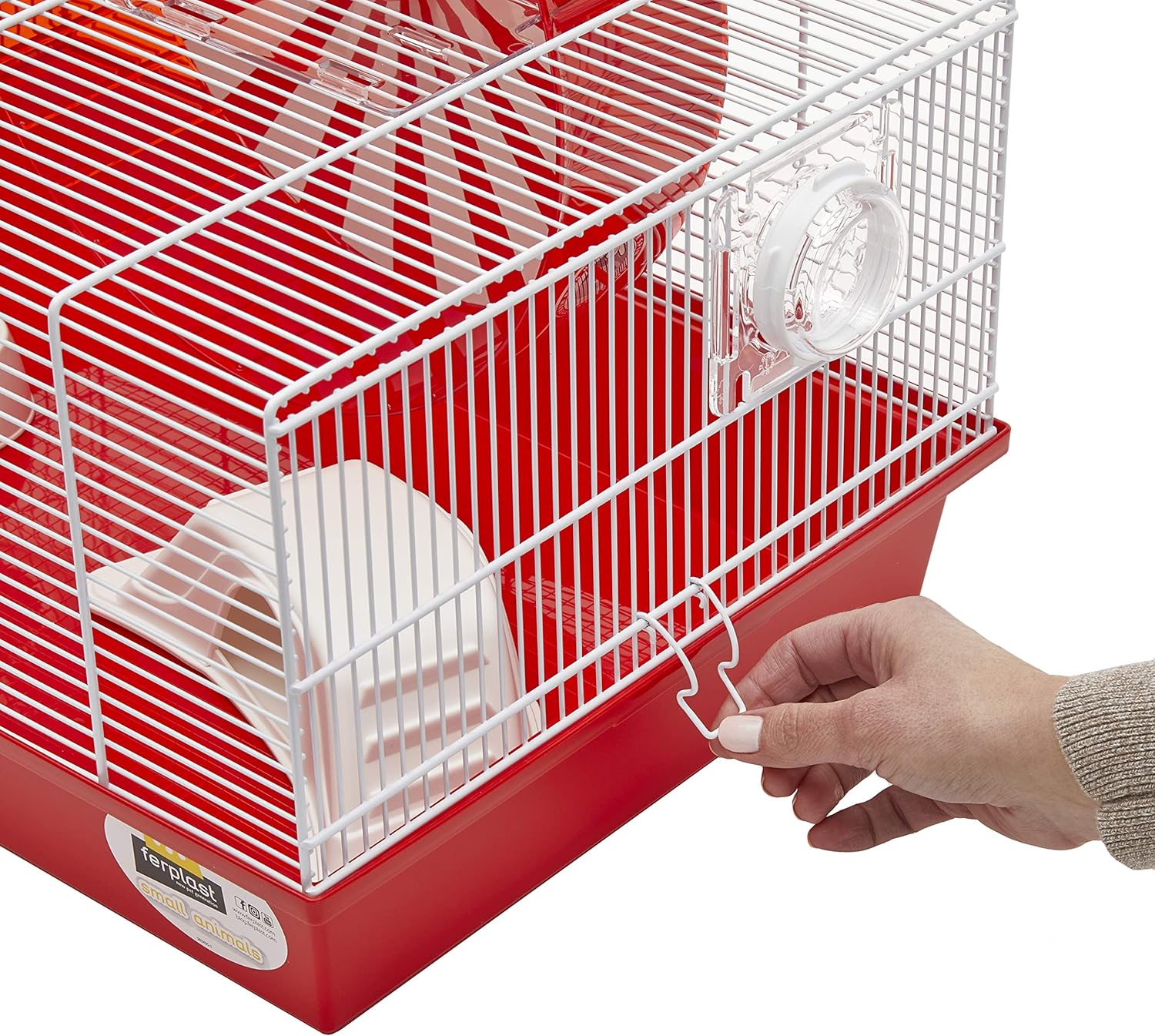 Modular Hamster Cage with XXL Exercise Wheel and Accessories W422986