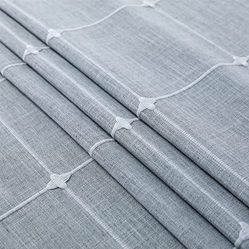 Rustic Checkered Cotton Linen Tablecloth 70 Inches J27664