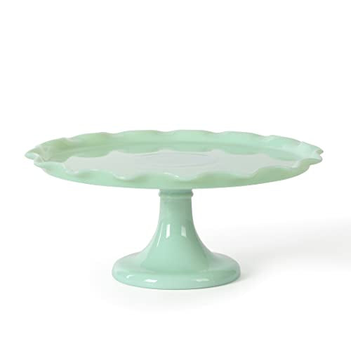 Jadeite Cake Stand with Glass Dome R343