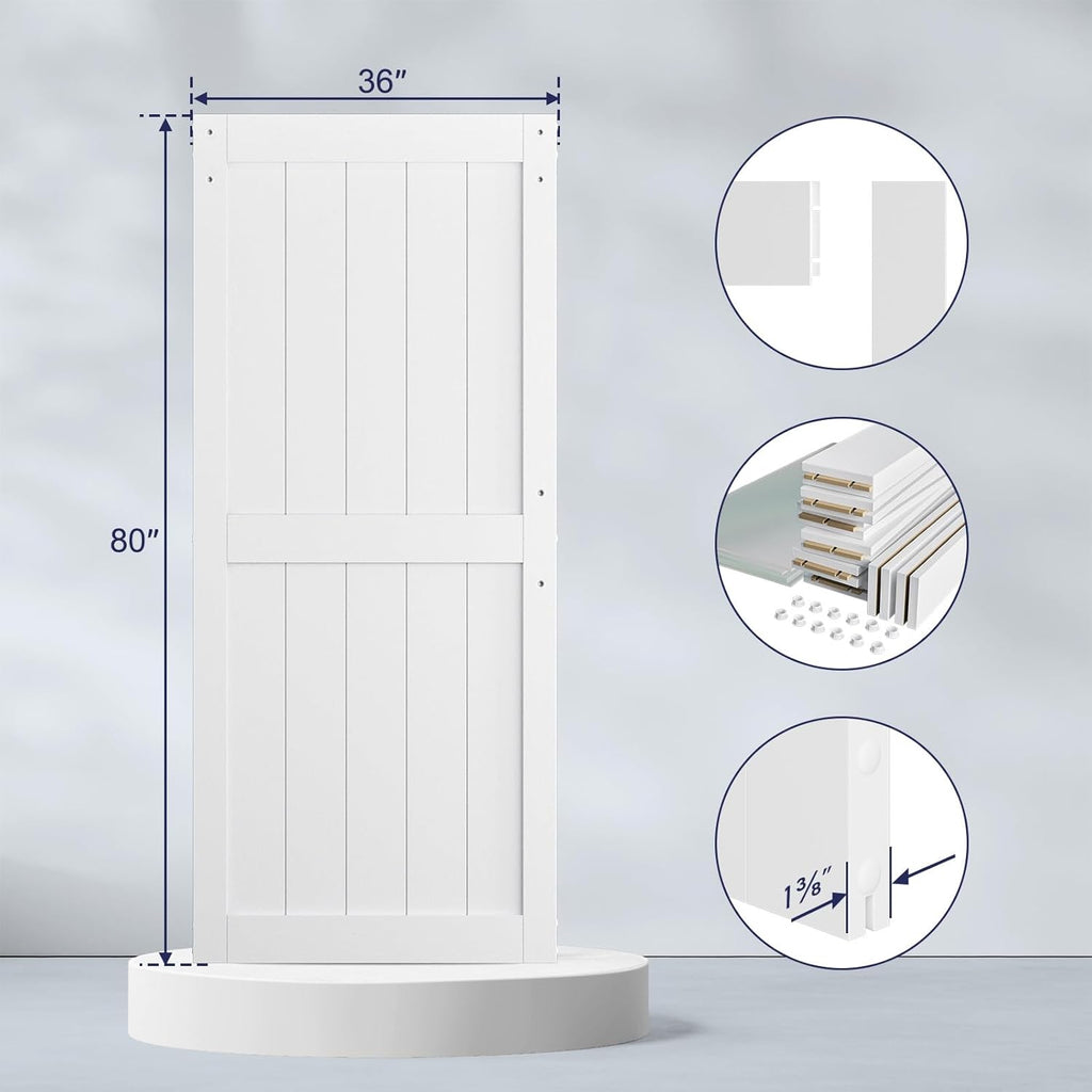 Sliding MDF Barn Door with Black Hardware Kit L782592