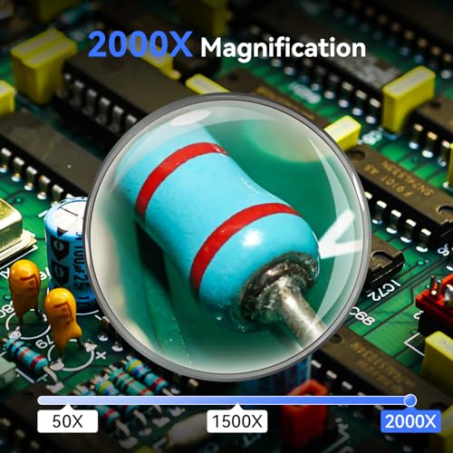 4K Digital Microscope 2000x with 52MP, 10.1" HDMI Screen and Ring Light G309063