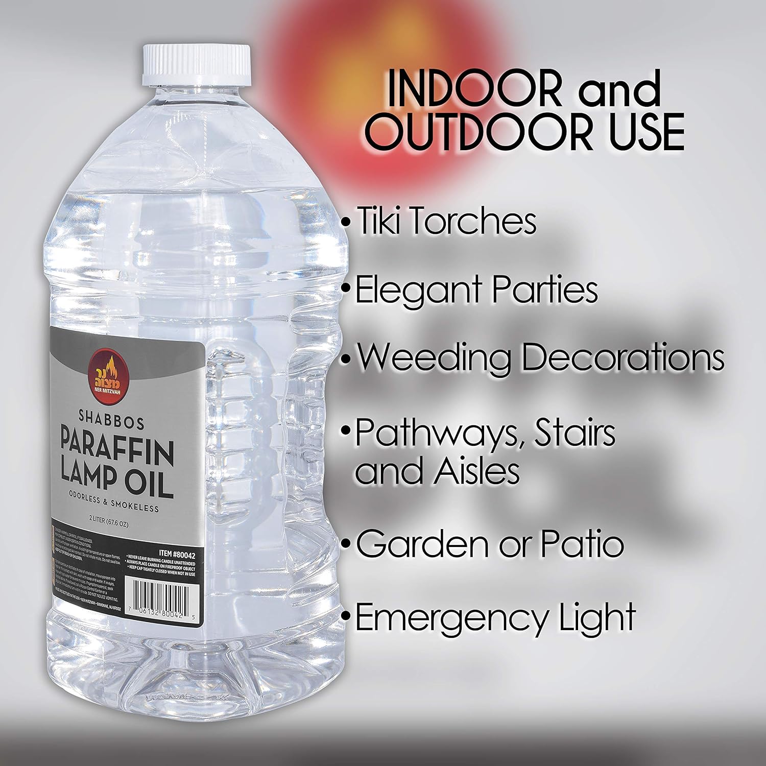 Paraffin Lamp Oil - Smokeless, Odorless, Clean Burning Fuel, 2 Liter E274