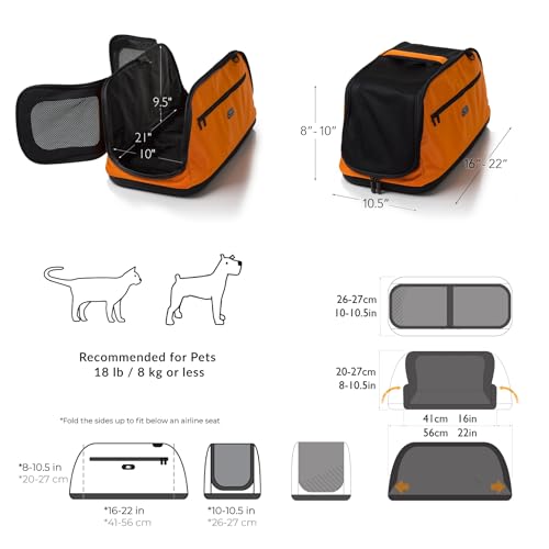 Airline Approved Pet Carrier and Crash-Tested Car Seat for Cats and Dogs up to 18 lbs U355309