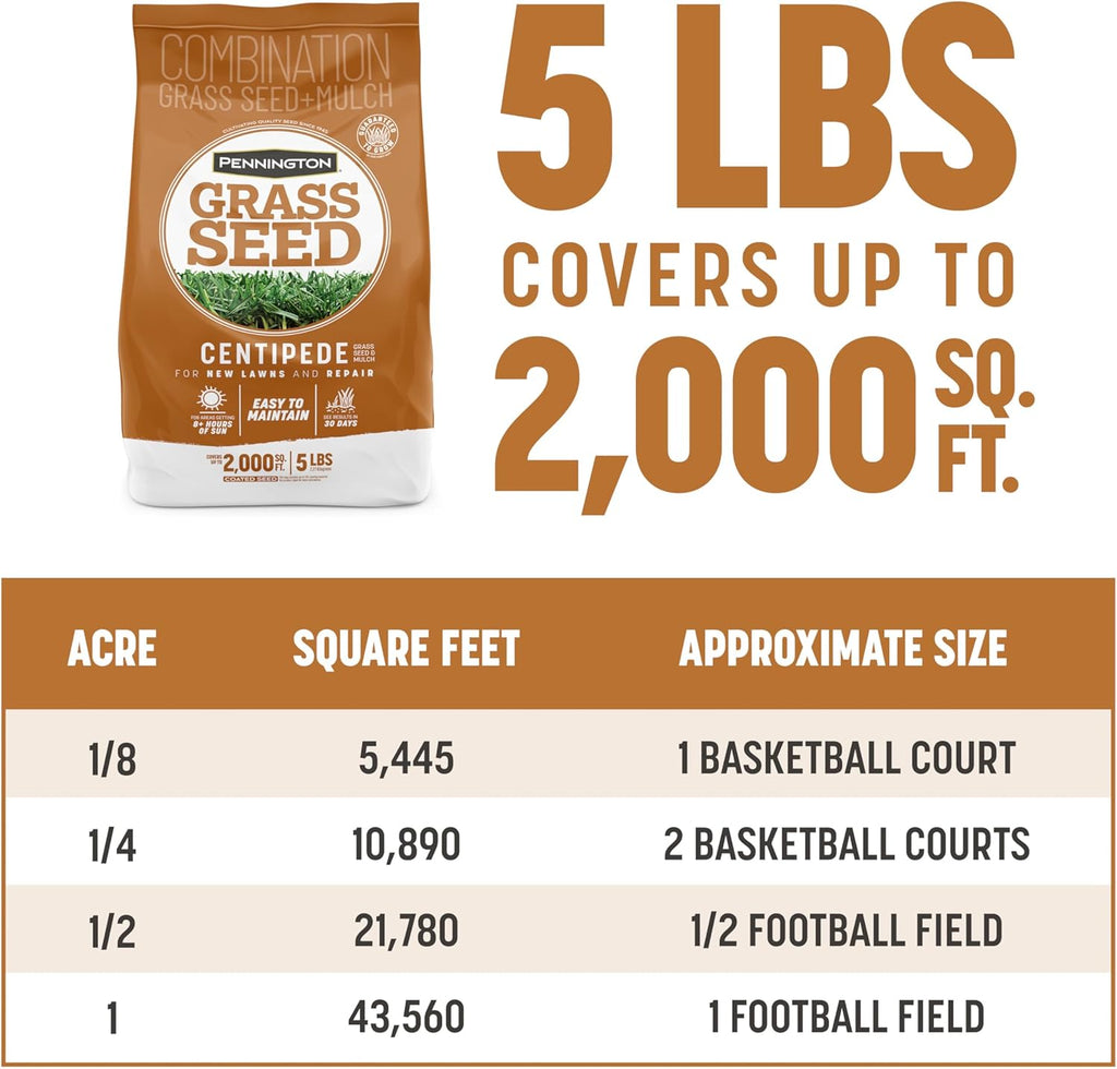 Centipede Grass Seed & Mulch 5 LB M4553