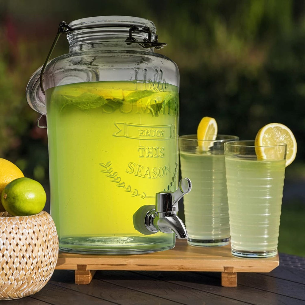 Glass Beverage Dispenser with Spigot, 0.8 Gallon G2993
