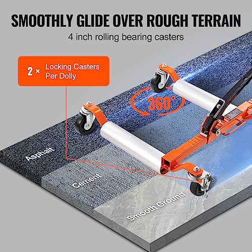 Wheel Dolly Car Skate, Heavy Duty Ratcheting Tire Skate for Car Truck RV Trailer, 1500 LBS N2265