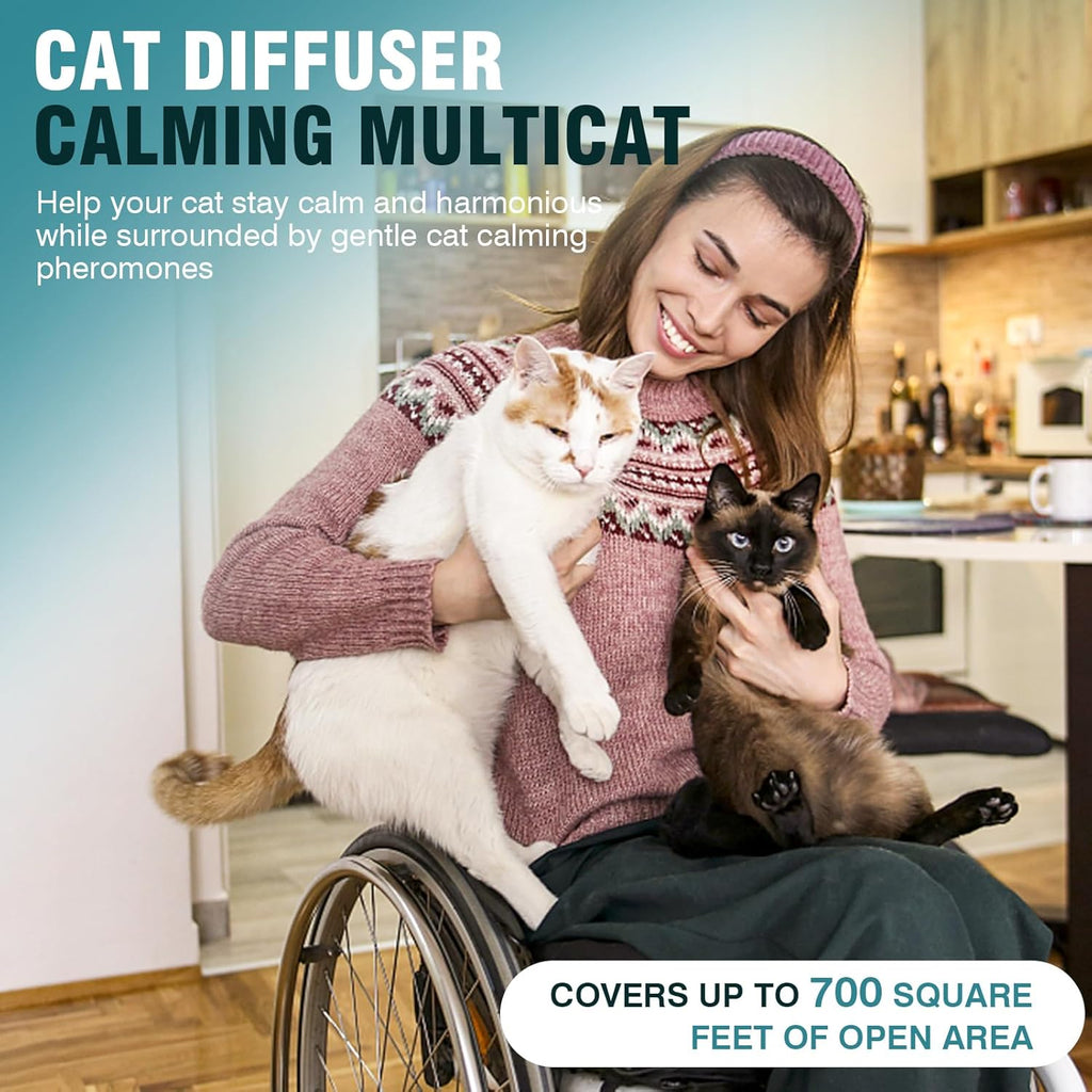Cat Calming Diffuser 3-in-1 Pheromone Refill for Stress Relief, 60 Days U32118