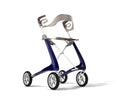 Medline byACRE Ultralight Carbon Fiber Rollator with Backrest, Blue