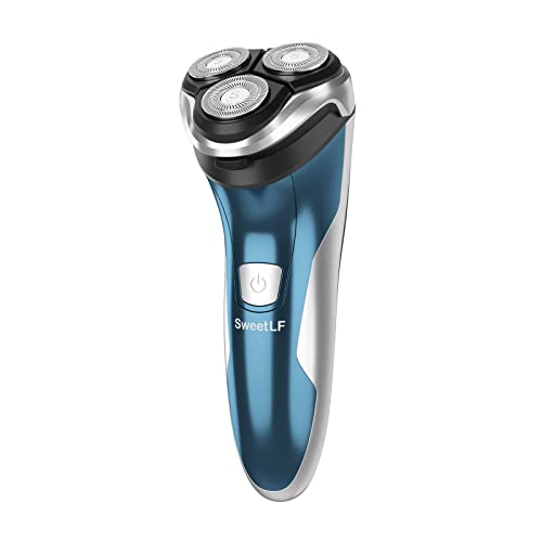 SweetLF Electric Razor for Men, 2023 News Electric Shaver for Men Waterproof/Rechargeable/LED Display, Men’s Electric Shavers Wet & Dry Rotary,Shavers Gift for Dad face (Black)