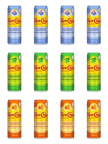 Generic Topo Chico Sabores Sparkling Water Sleek Cans, 12 Fl Oz (16 Pack, Lime With Mint)