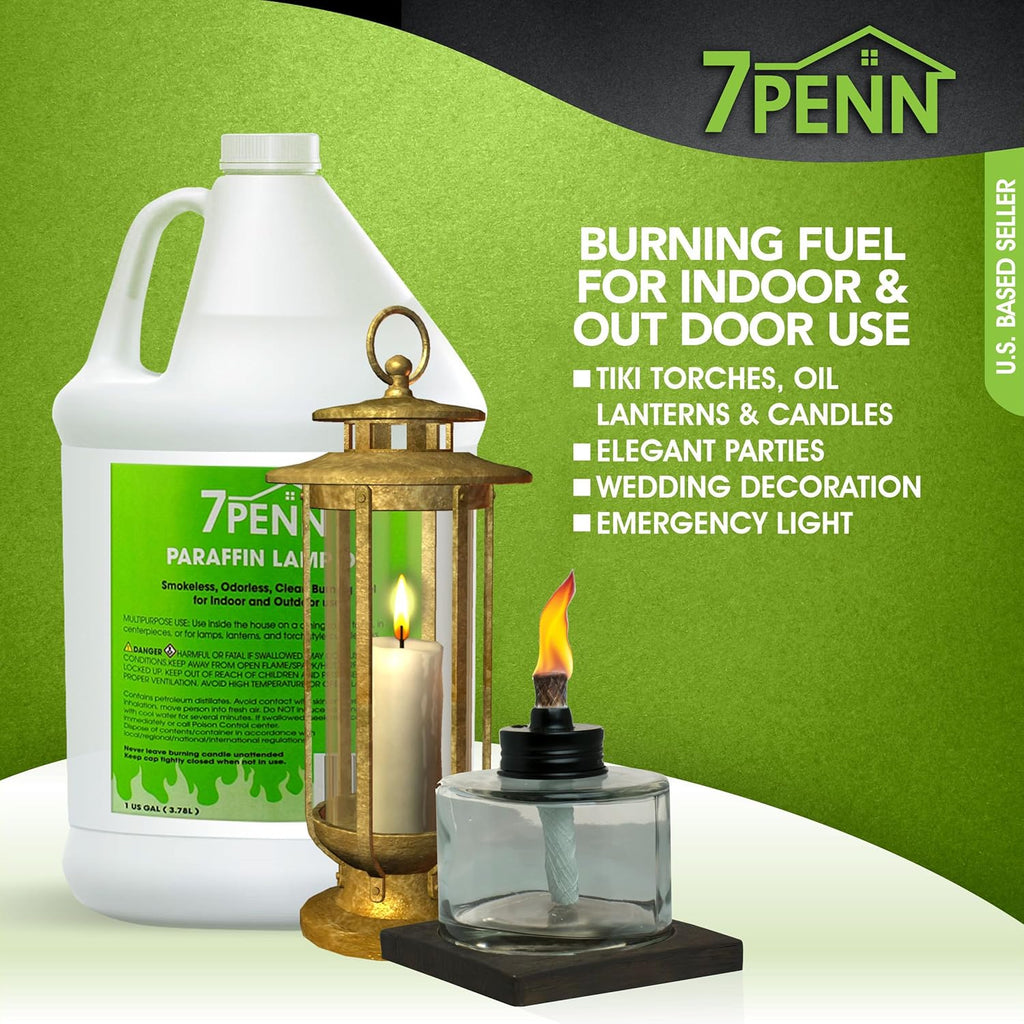Odorless Smokeless Lamp Oil Fluid - 1 Gal Clear Paraffin Oil Lantern Fuel Y130111