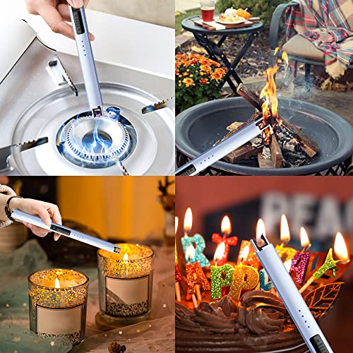 Electric Lighter Rechargeable Type-C USB Plasma Arc for Candle Camping Kitchen T23145