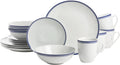16-Piece Ceramic Dinnerware Set, Blue