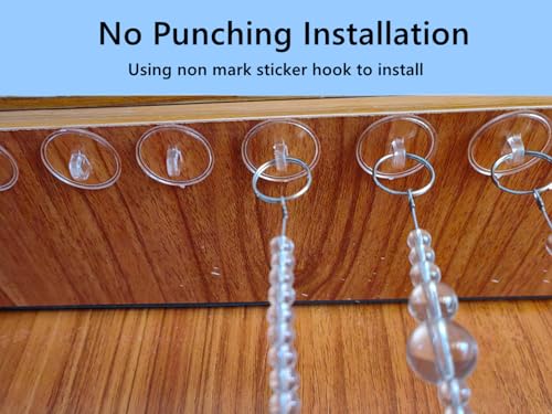 Beaded curtain for doorways and windows, room divider, easy to install A98056