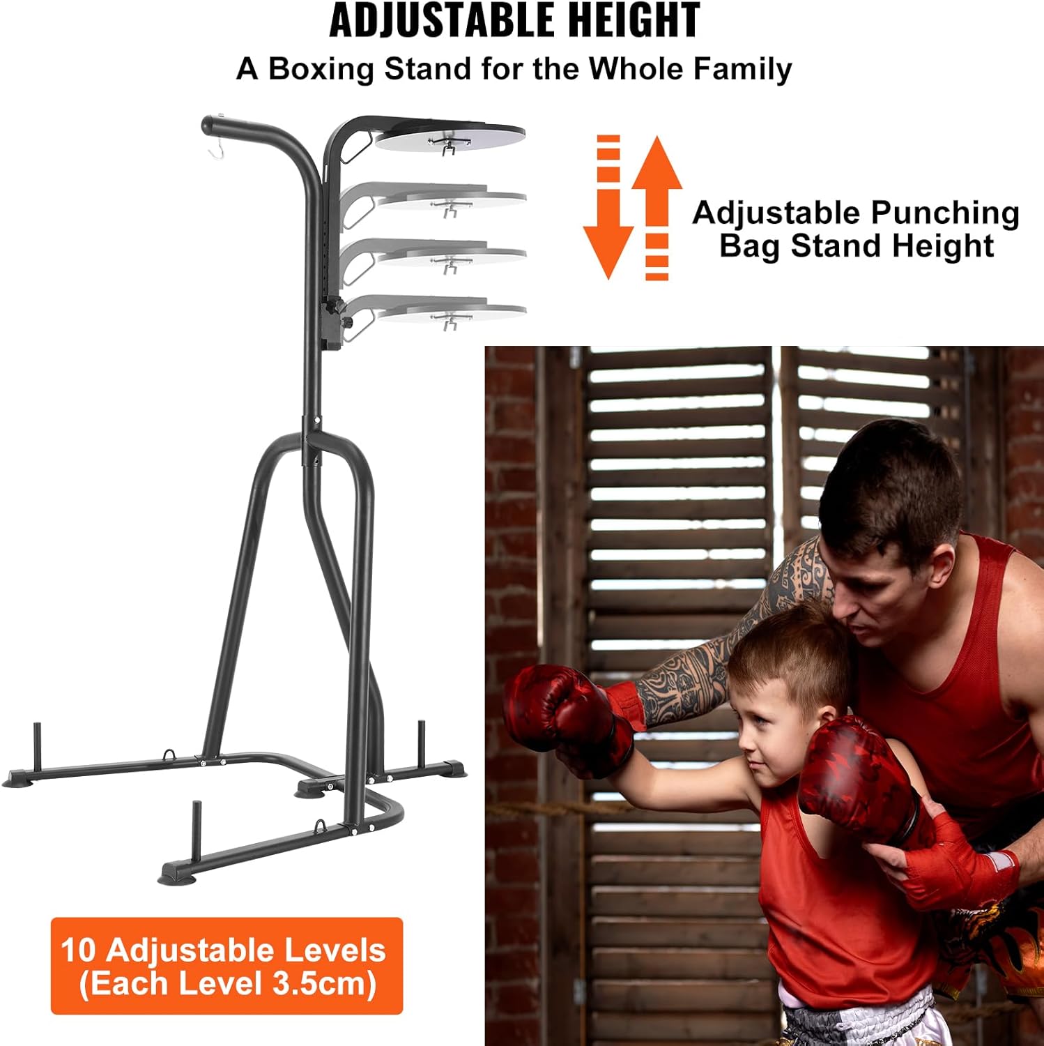 Heavy Duty Steel Punching Bag Stand for Home Gym E7655