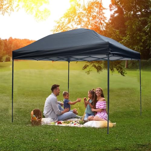 10x10 Canopy Replacement Top, Waterproof Pop Up Tent Roof Cover with Ropes, Silver Coated for Outdoor Patio Camping A107349