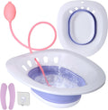 Sitz Bath, Sitz Bath for Hemorrhoids, Foldable Sitz Bath for Toilet Seat, Postpartum Essentials, Hemorrhoid Treatment, Sitz Bath Kit for Postpartum Care, Postpartum Care Basin, Sitz Bath Tub