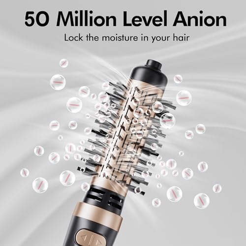 Rotating Hair Dryer Brush with 2-Inch and 1.5-Inch Attachments D9171