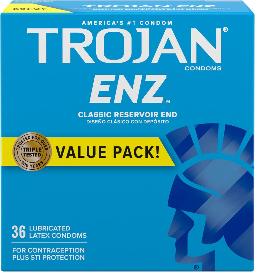 Lubricated Condoms, Latex, 36 Count Value Pack D6659