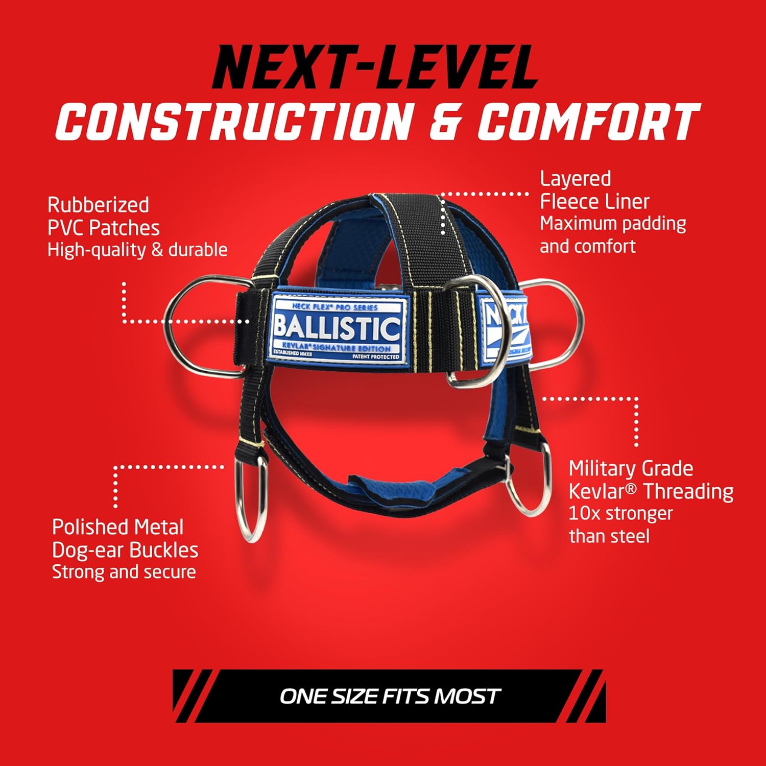 Heavy-Duty Neck Harness Trainer Kit with Chain, Resistance Band & Door Anchor R626567