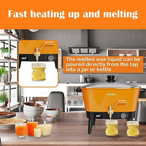 Wax Melter for Candle Making, Electric Non-Stick, 8Qt Capacity with Temperature Control Y714