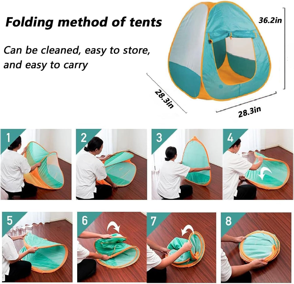 Kids Pop Up Play Tent with Toys, Foldable Indoor & Outdoor L684958