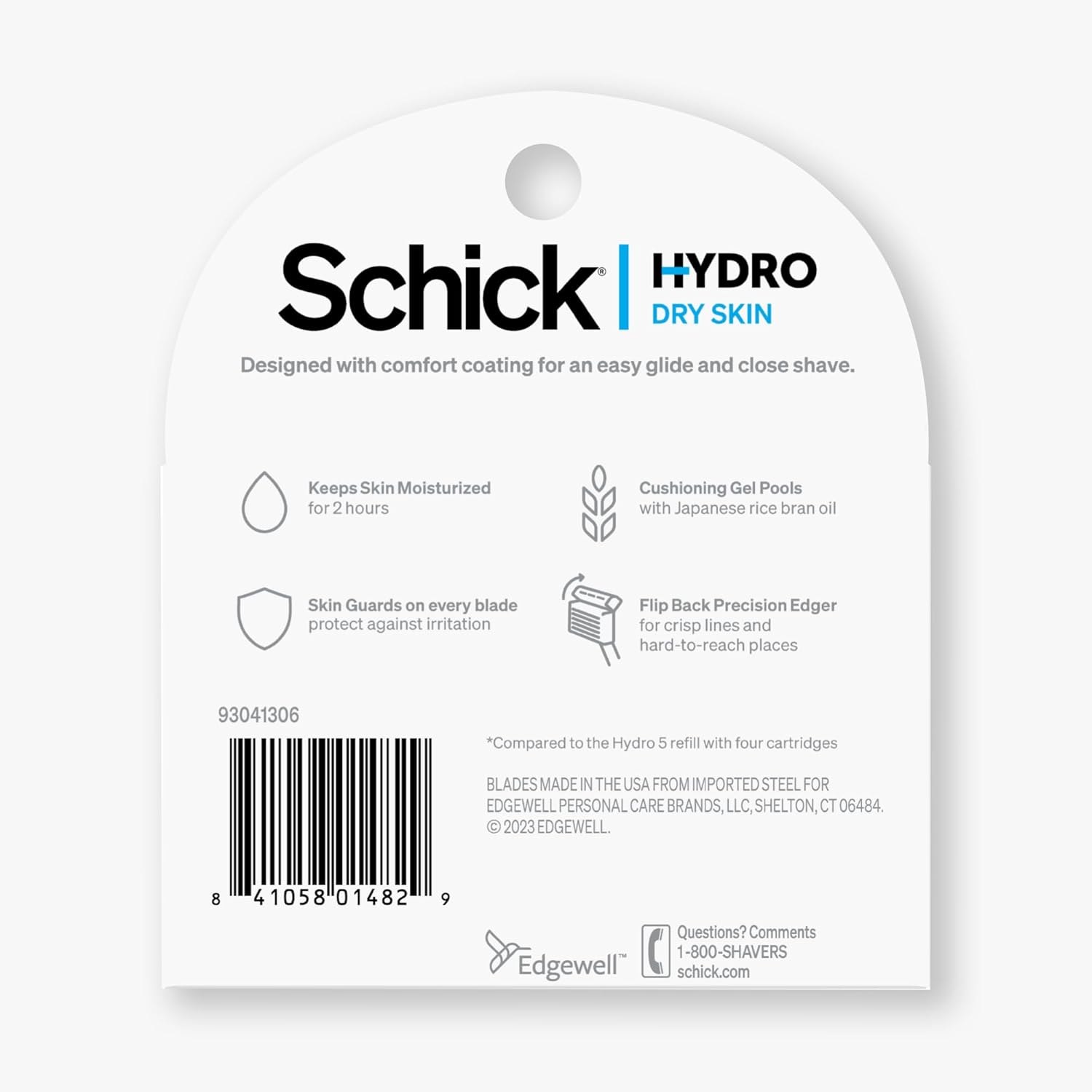 Dry Skin Razor Refills, 6 Count U25075