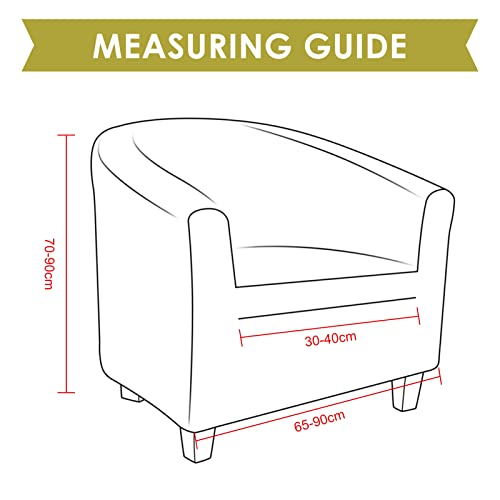 Club Chair Slipcover for Armchairs Stretch Removable Cover, White Geometric Q144350