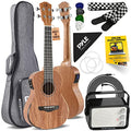 Pyle, 23" Acoustic Electric Ukulele-4String Professional Mahogany Tenor Ukulele w/Detachable Strap, 4 Celluloid Picks, Gig Bag, Cleaning Cloth, Strings, for Beginners & Advanced, (PUKTEA22)