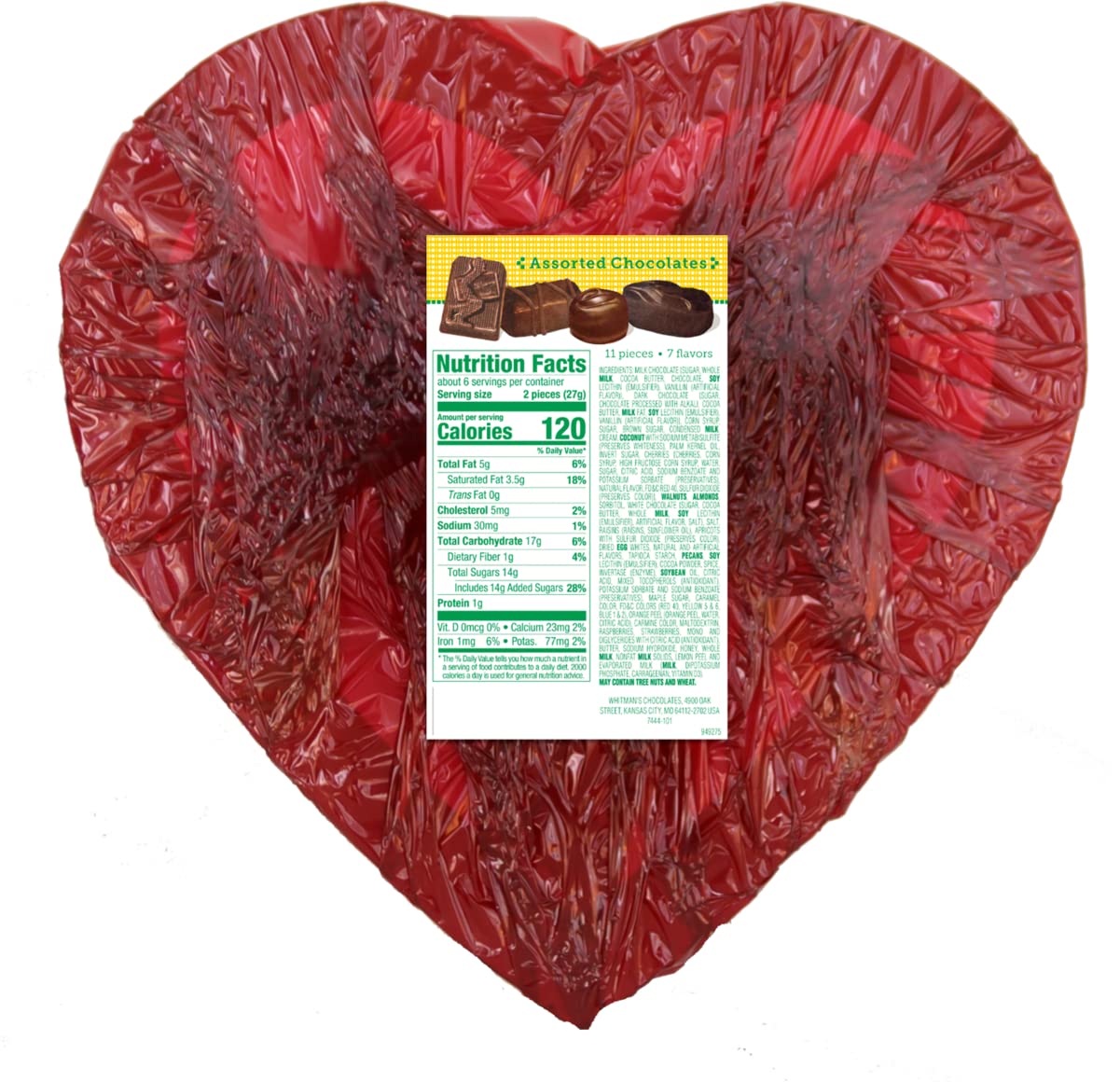 Assorted Chocolate Sampler Heart Box, 5.1 oz G869881