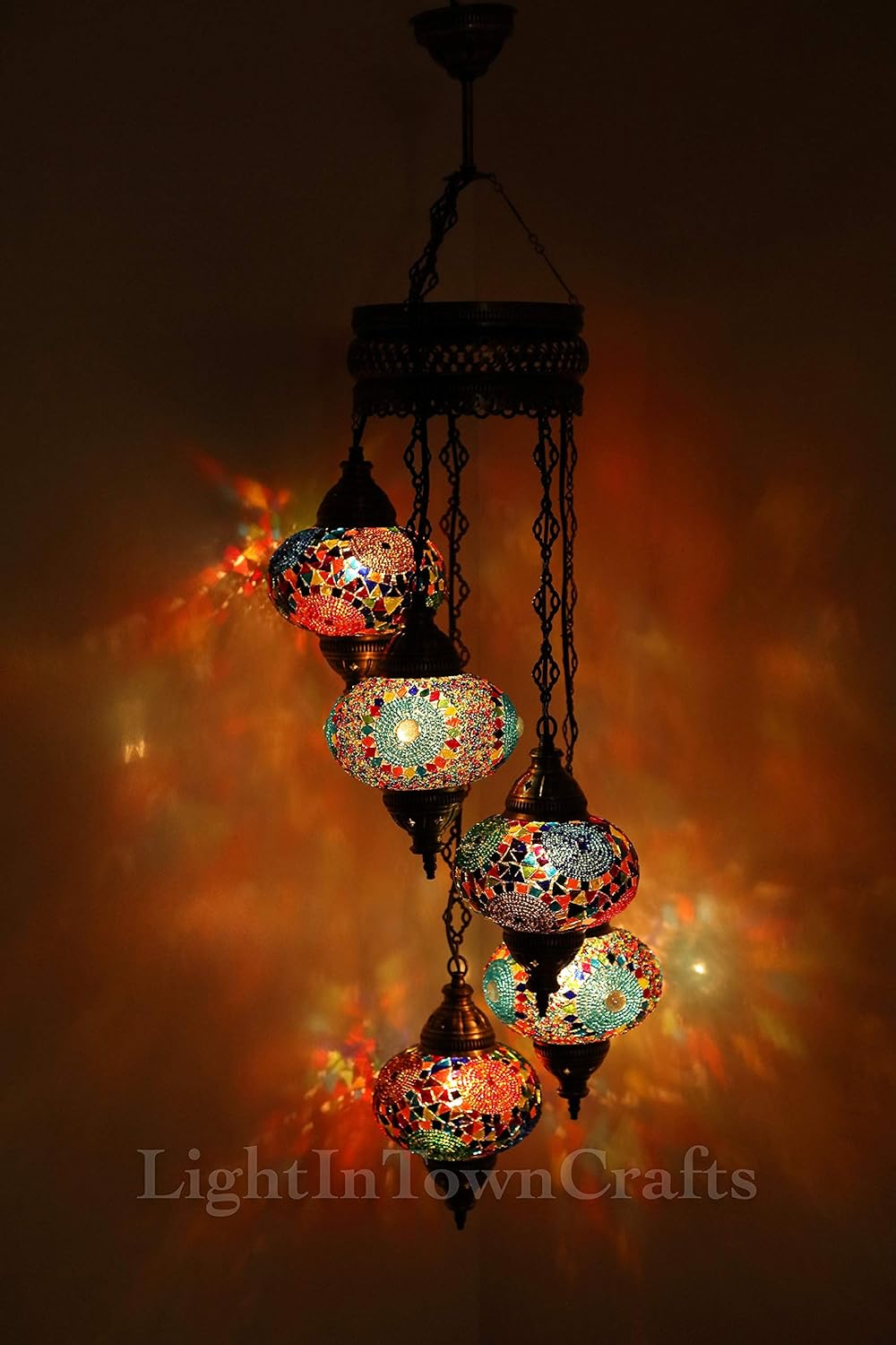 Mosaic Chandelier Turkish Moroccan Hanging Ceiling Lamp Pendant Light V131