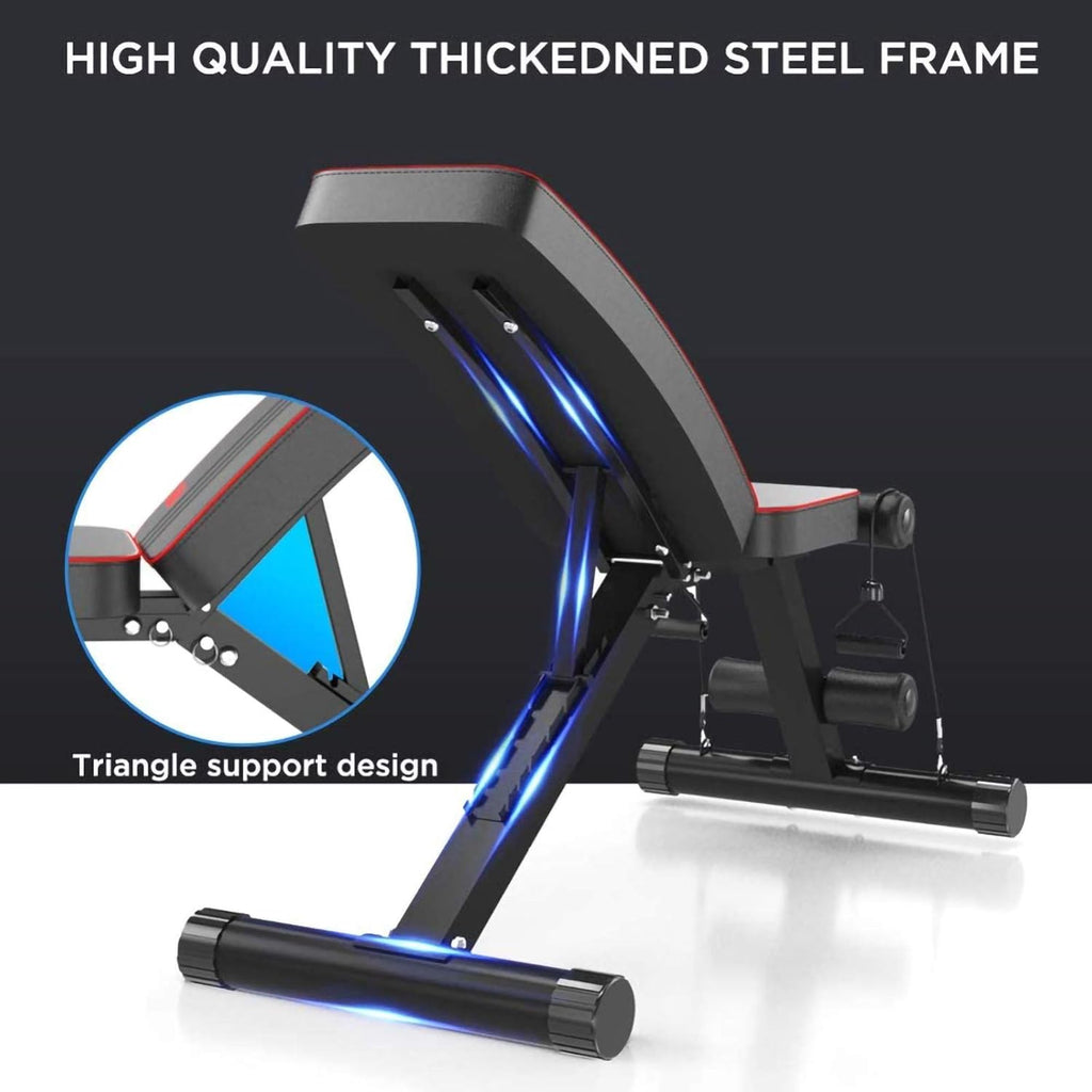 Adjustable Folding Weight Bench for Home Gym Y162