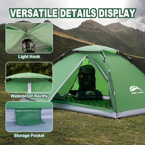 Backpacking Tent 1-2 Person Waterproof Dome Tent for Camping Hiking K774
