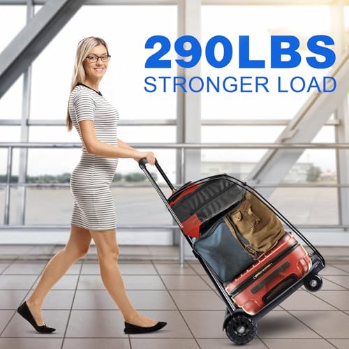 Folding Hand Truck, 360lbs Heavy Duty Utility Cart, Portable Fold Up Dolly G21478