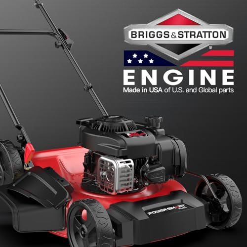 Gas Lawn Mower, 21-Inch 144cc 2-in-1 Walk-Behind Push Mower L600