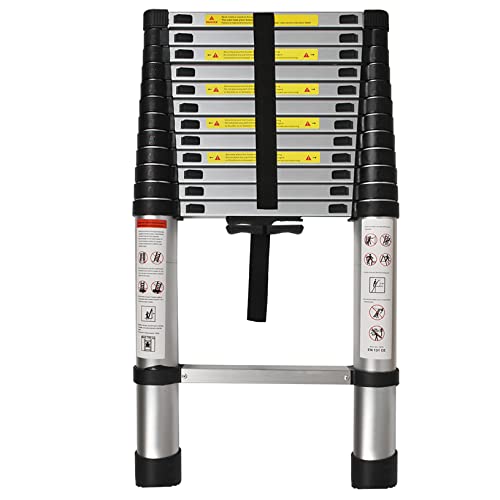 LABLT Aluminum Extendable Ladder Collapsible Ladder Folding Telescoping Ladder, Multi-Use, 330 lbs Capacity, 10.5FT/12.5FT/14.5FT